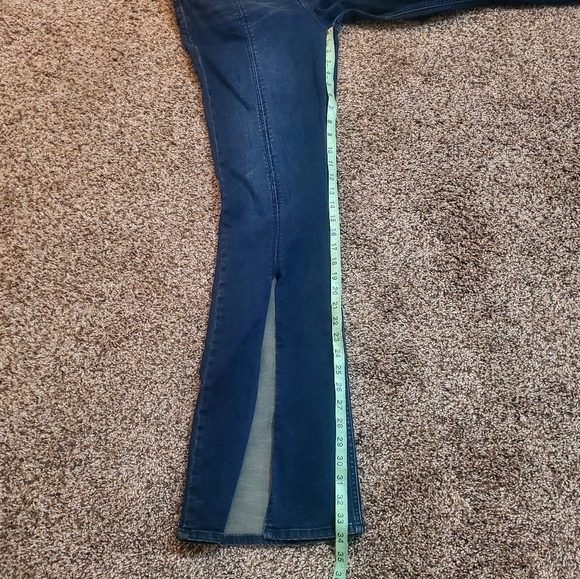 Dear John Dark Blue Split Flare High Rise Jeans Womens Sz 31 - Picture 13 of 13